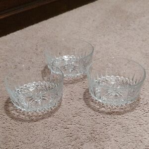 Vintage Set of Three Glass Bowls